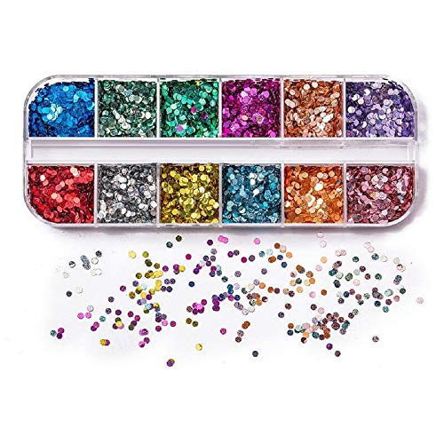 1 Case Holographic Sequins Love Star Pink White Nail Art Glitter Nails Paillette Holo Flakes Decoration Manicure DIY Accessories (15)
