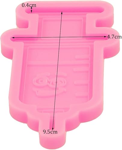 Miniatura 2 de Molde de silicona con forma de jeringa, lindo molde de resina epoxi, molde de agarre para teléfono, molde de resina para carrete de insignia, dije,