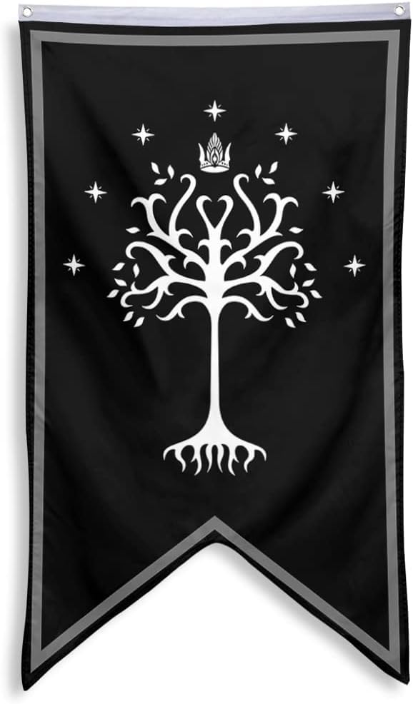 2but Tree of Gondor flag the Rings flags 30x50inch banner (Black Dovetail)