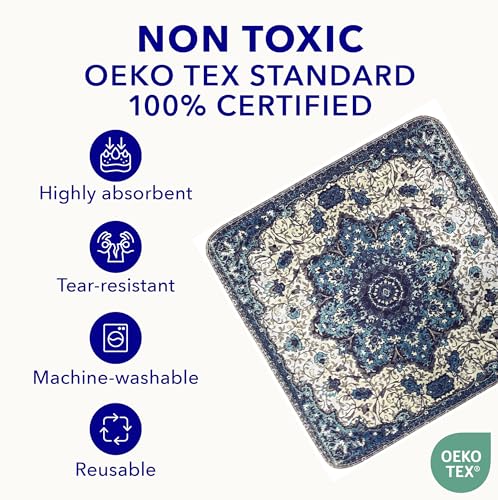 Image of PUPIBOO Washable Pee Pads for Dogs and Cats - Super Absorbent Reusable Puppy Training Pads - 100% Waterproof, Leak-Proof & Non-Slip Whelping Pads for Pet Housebreaking