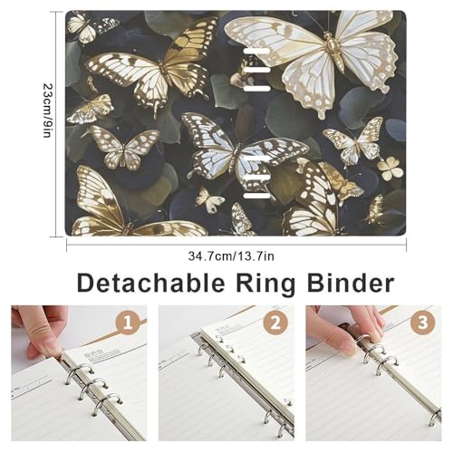 Cuaderno de hojas sueltas A5 recargable duradero para diarios 2