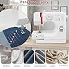 Beginners Sewing Machine for Beginners, Dual Speed Portable Electric Mini Sewing Machine with 14 Stitches, Complete Repair Kit for Clothing Fabrics, Handheld Sew Machine for DIY Travel & Home Use