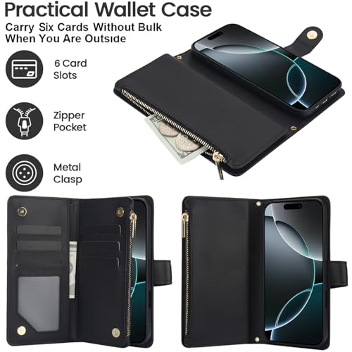 Accessoires iPhone 17 Pro Max coque fermeture éclair et porte-cartes