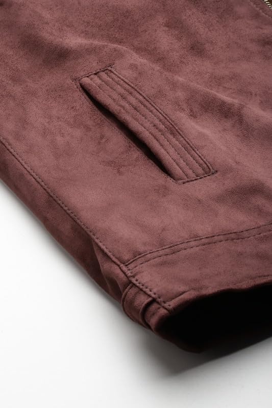 Image of Leather Retail Coffee Suede Jacket For Men's