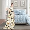 Cute Dogs Fleece Blanket - Soft Cozy Plush Throw Blanket for Adults Kids Pet, Lightweight Warm Flannel Sherpa Blanket for Couch Bed Sofa, Gift for Dog Lovers 50"x40" #2