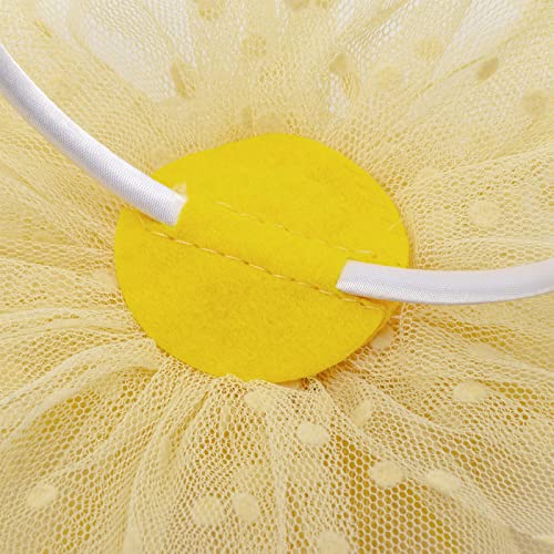 DRESHOW Fascinators Hat Flower Mesh Ribbons Feathers on a Headband and a Clip Tea Party Headwear for Girls and Women