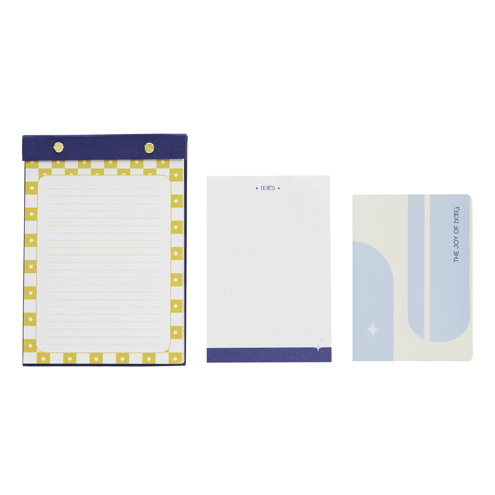 Kokonote Notepad Set - Akalia | 3 Notepads in Different Sizes, Cute Notebook Set, Cute Stationery Supplies, Writing Pad, Note Books | Aesthetic Stationery Gifts Under 5 Pounds