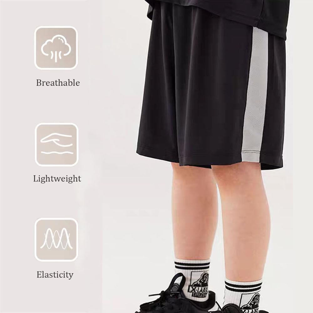 FedMois Pantaloncini Sportivi Bambini e Ragazzi, Confezione da 3