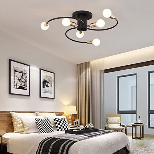 Lustre moléculaire nordique en métal blanc durable et ajustable E27 - 6