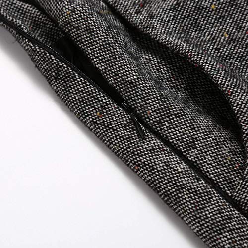Idealsanxun Black Midi Skirt For Women Fall Winter A Line Wool Pleated Skirt thumb #1