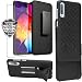 Ailiber Samsung Galaxy A50 Case with Screen Protector, Galaxy A50 Belt Clip Holster, Kickstand Holder Rugged Fullbody Shockproof Armor Slim Hard Protective Accessories Cover for GalaxyA50 - Black