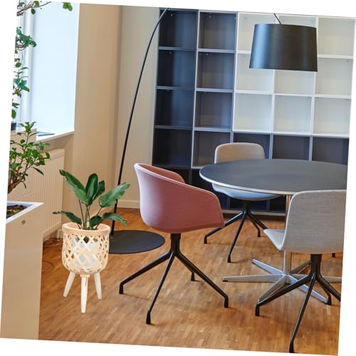 Support pour pots de fleurs d'intérieur tressé en panier bambou
