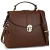 Vegan Leather Purses for Women, Faux Leather Handbags for women, Top Handle Handbags | Structured, Water Resistant, Top Handle, Magnetic Closure, Crossbody Strap