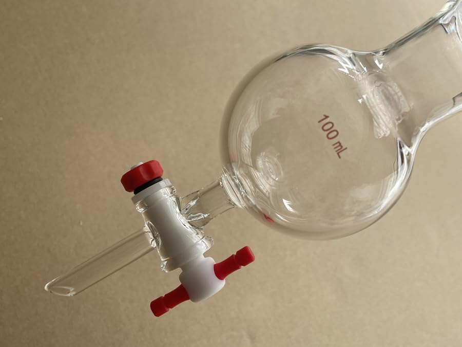 Microtrampa de vacío de 100 ml con llave de paso de PTFE: cámara de hielo seco de tamaño pequeño for uso en laboratorio