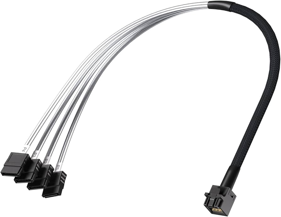 さささ Amazon.com: Internal Mini SAS HD SFF-8643 to 4X SATA (7pin) Hard