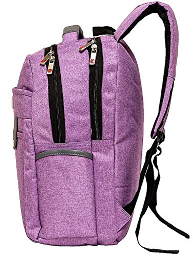 Mochila Social Escolar Esportiva Notebook Resistente Reforçada (Roxo)