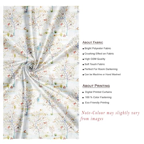 Image of Ultimate Trends Polyester Room Darkening Curtains for Doors and Window, Eyelets Curtain Block Up to 65% to 70% Sunlights, 9 FEET Packof 2,Buttercream Ivory