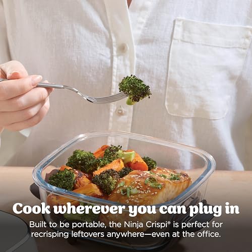 Ninja Crispi 4-in-1 Glass Air Fryer | 450°F | Non-Toxic | 4QT & 6-Cup Glass Containers w/Lids | Microwave, Freezer, Dishwasher Safe | Max Crisp, Air Fry, Bake, Recrisp | Stone | FN101ST - Image 12