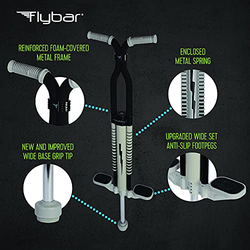 Image of Flybar Master Pogo Stick for Kids Ages 9+, 80-160 lbs - Easy Grip Handles - Active Exercise Toy for Tweens & Teens - Outdoor Toy with Non-Slip Foot Pegs for Boys and Girls - No Assembly Needed