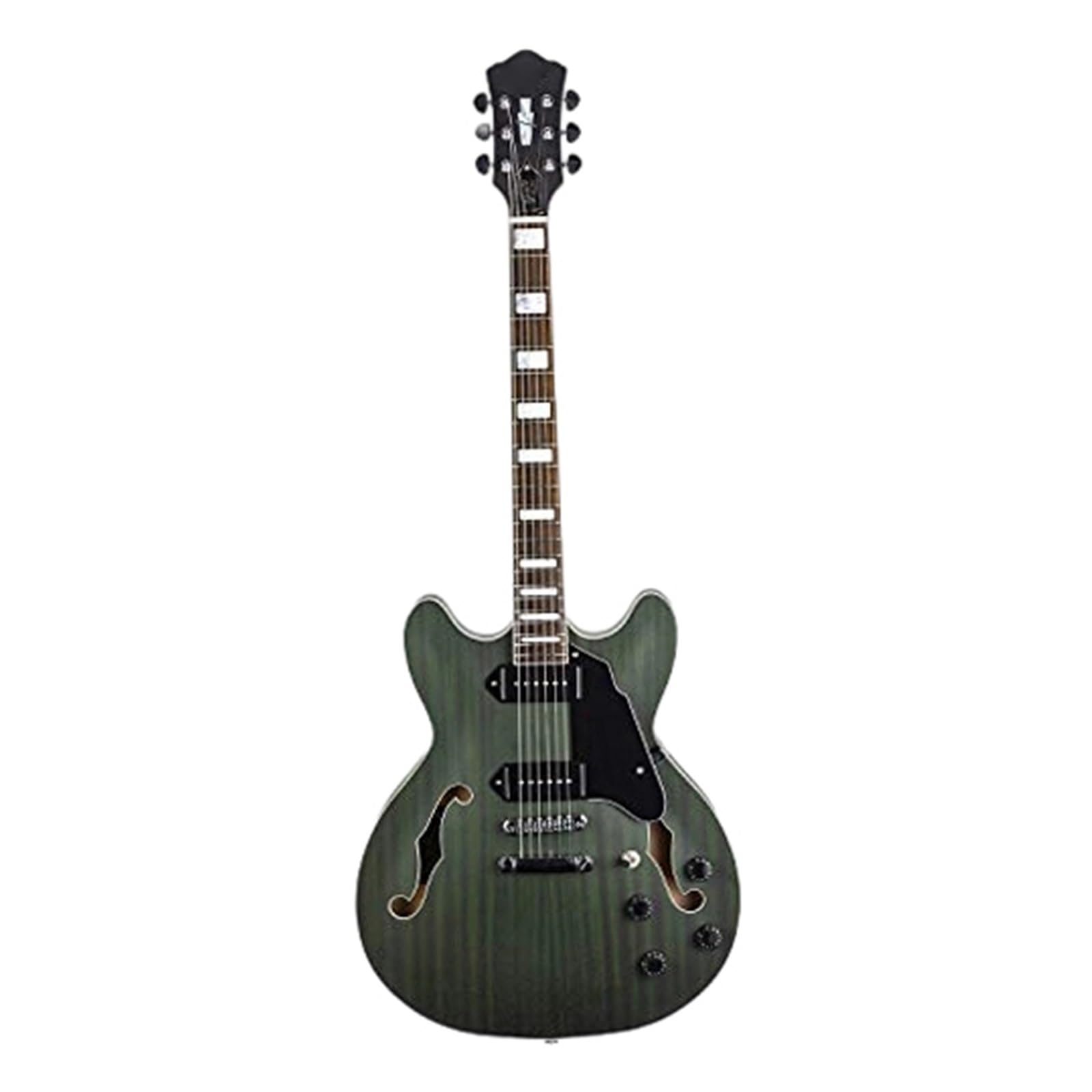Gitara Elektryczna Gitara Elektryczna Semi Hollow Body Matte Finished 6 Strun Profesjonalne Wykonanie(Green)