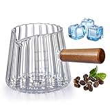 6OZ Espresso Cups Glass, JJOO Espresso Shot Cup With V-Shaped Mouth, Glass Measuring Cup, Markings in both oz & ml