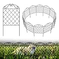 PLHG 12 Pack Garden Fence, 12.9ft(L) × 24in(H) Animal Barrier Border, Decorative Metal Fence Border, Rustproof Wire Flower Edging Fencing Panel No Dig Garden Fence for Patio Garden Yard, Arched