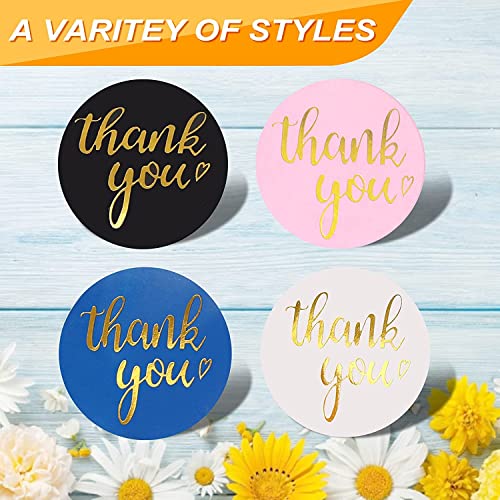 800Pcs Thank You Stickers 1.5", 4-Color Thank You Stickers Roll, Thank You For Small Business Adhesive Sticker Labels, Round Stickers For Business, Birthdays, Weddings, Giveaways, Party #TOP2