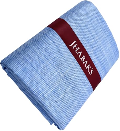 Image of JHABAK'S Unstitched Cotton Blend Solid Shirt & Trouser Fabric - 2.25 m Shirt Cloth - 1.20 m Pant Piece