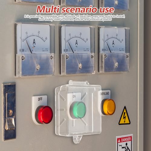 Cubierta de interruptor de 30 mm con base rígida transparente y protector anti-impactos 5