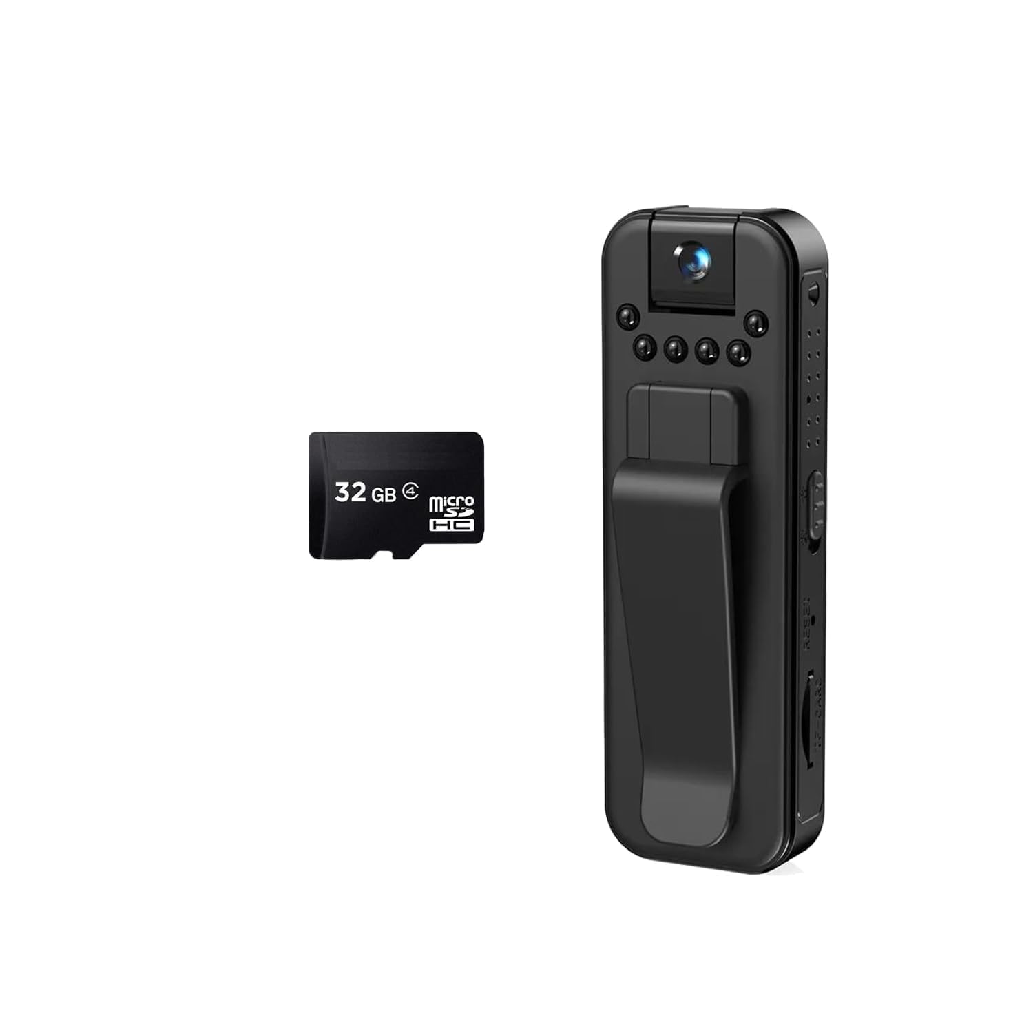 2MP HD 1080P Pocket Body Camera | Night Vision | Motion Detection 180 Degree Rotating Wearable Bodycam | Loop Recording Portable Indoor/Outdoor Security Cam (Pocket Camera 32gb)-image-3