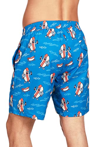 Tipsy Elves Men's Stretch Swim Trunks 7 Inch Inseam 4-Way Stretch with Mesh Liner - Quick-Dry Funny Swimwear Bathing Suit3