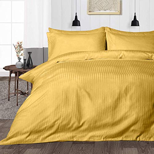Image of Sofrito Micorfiber - Cotton Feel Duvet /Comforter Cover (Double - 91 inchx101 inch - Inches) with Solid Zipper Clousre - Yellow | Solid Zipper Closure & Four Corner Ties |