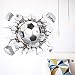 Fútbol Pegatinas de Pared rotas para Sala de Estar Dormitorio Pegatinas de...