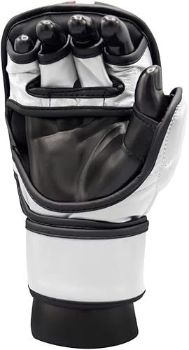 Miniatura 5 de MMA Sparring Pro - Guantes con palma abierta ventilada, guantes de artes marciales adecuados para hombres y mujeres, Kara Cage Fighting,