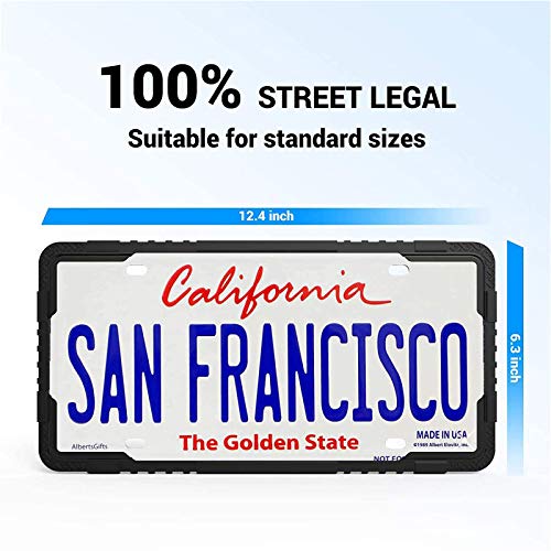 LOFTEK Silicone License Plate Frames - 2 Pcs Car License Plate Frames with Stainless Steel Screws - Black
