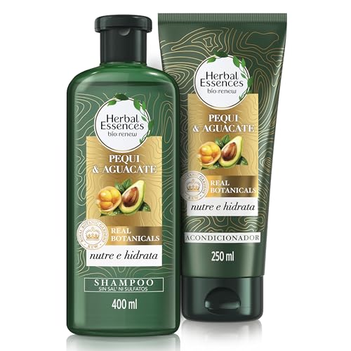 Cuidado Para El Cabello, Drugstore HERBAL ESSENCES Bio:Renew, Shampoo sin sulfatos ni parabenos 400 ml + Acondicionador sin sal* 250 ml para cabello seco y maltratado Nutre e Hidrata Pequi &...