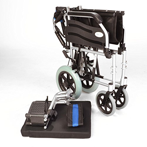 Elite Care Lightweight Folding Aluminium Transport Wheelchair With Handbrakes Ectr02-18 - Only 28.4 Lbs #TOP2