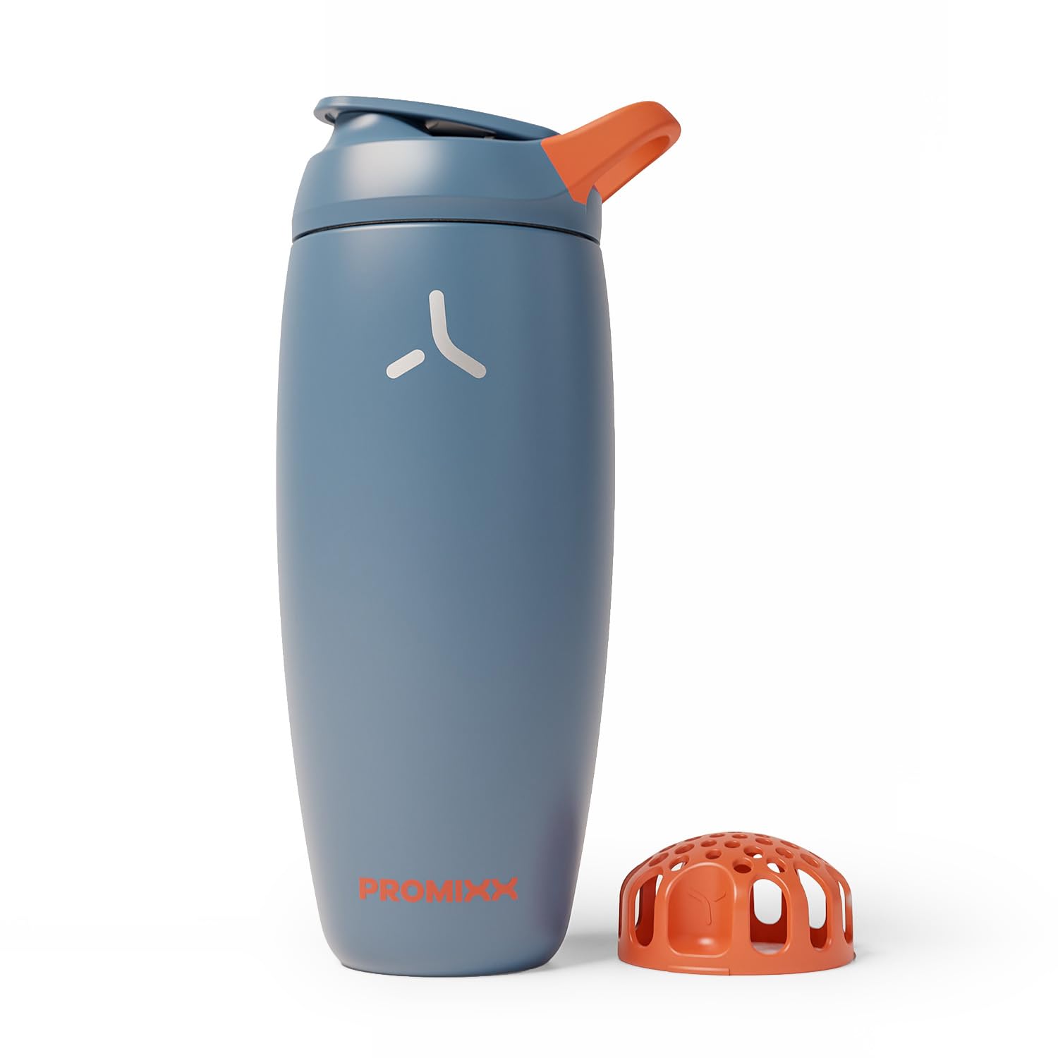 Promixx Pursuit Shaker Aislado – 700ml Acero Inoxidable Doble Pared Mezclador Proteínas con Snap-Fit para Batidos Helados – Hermético para Fitness – Azul Medianoche
