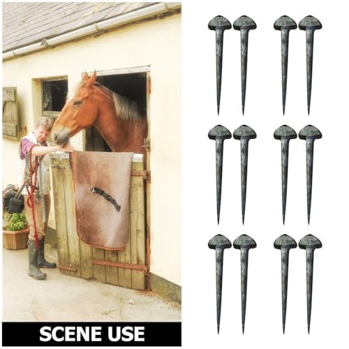 Image of Ipetboom 50Pcs Iron Horseshoe Nails for Hoof Care, Durable Low Carbon Steel Horse Accessories with Sharp Beveled Design for Easy Application Farrier Tools for Daily Use