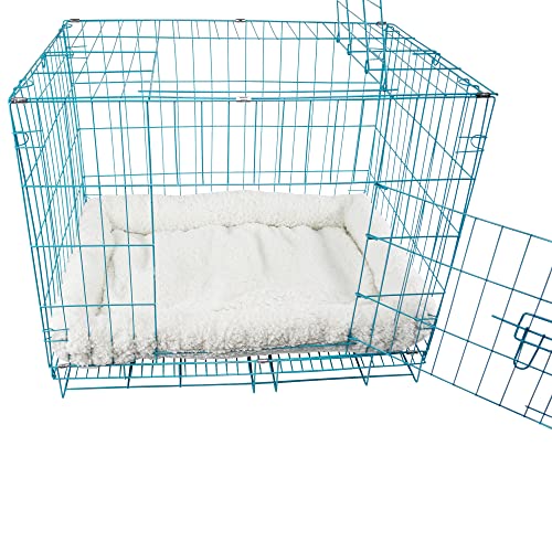 long-rich-Self-Warming-Pet-Bed-Self-Heating-Cat-Dog-Pads-for-Indoor-Outdoor-Pets-Non-Slip-Bottom-Machine-Washabl-Bolster-pet-BedDog-BedCrate-Cushion-24-by-18-inchesby-Happycare-Textiles