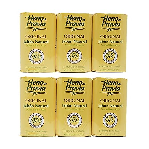 Jabón Heno de Pravia grande de 4,4 oz Original (6 jabones totales)