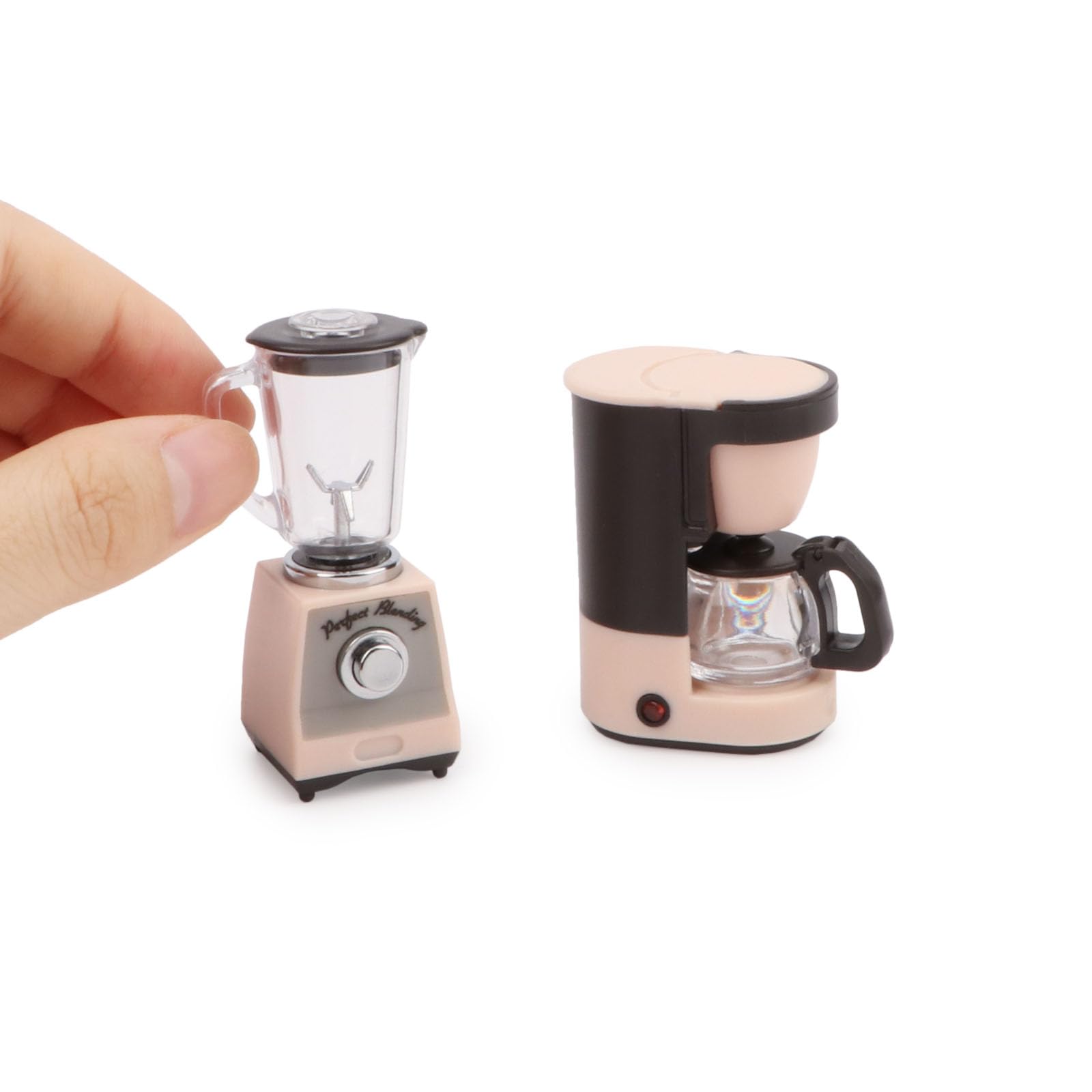 1 12 Scale Dollhouse Kitchen Set 2 Pcs Miniature Coffer Maker & Juicer Pink | Replica kit…