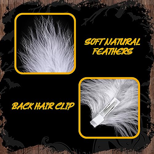 Geyoga 24 Pzs Pinzas para Cabello con Plumas Blancas - Accesorios Elegantes para Boda y Fiesta de Mujeres miniatura 5