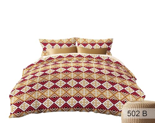 Image of NewUnique Double Bedsheet with Two Pillow Cover King Size Couple Print