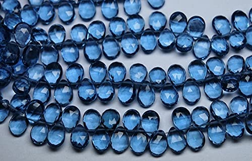 Iolite Quartz Bleu perles briolettes de haute qualité pour joaillerie