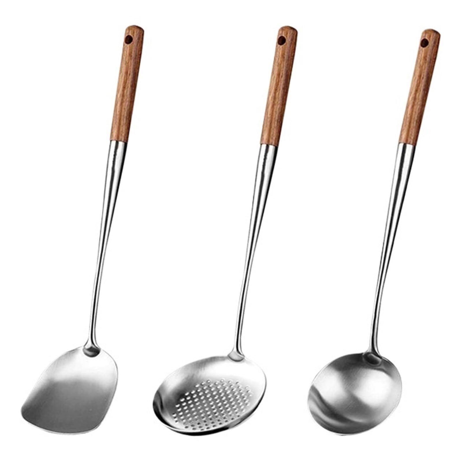 Set di 2 utensili da cucina, spatola, ferro e mestolo(Type D)
