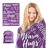 EasyFluffy Get Well Gift for Women & Men - Super Soft Hug Blanket with Inspirational Words - Healing