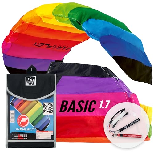 Wolkenstürmer® Paraflex Basic 2-Leiner Lenkmatte 1.7 (Rainbow) - Kite...
