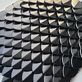 500pcs Large Anodized Aluminum Loose Scales for Scalemail Armor,Dragon Scales for Crafts, Mail Scale Chainmail Jewelry (Black)
