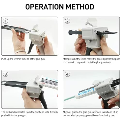 1:1/1：2AB glue gun 50ml epoxy resin glue gun two-component dispensing gun AB epoxy sealant gun applicator manual dispensing gun kit by GRLSQBHT - Image 2